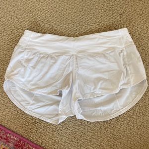Lululemon white Speed Up short